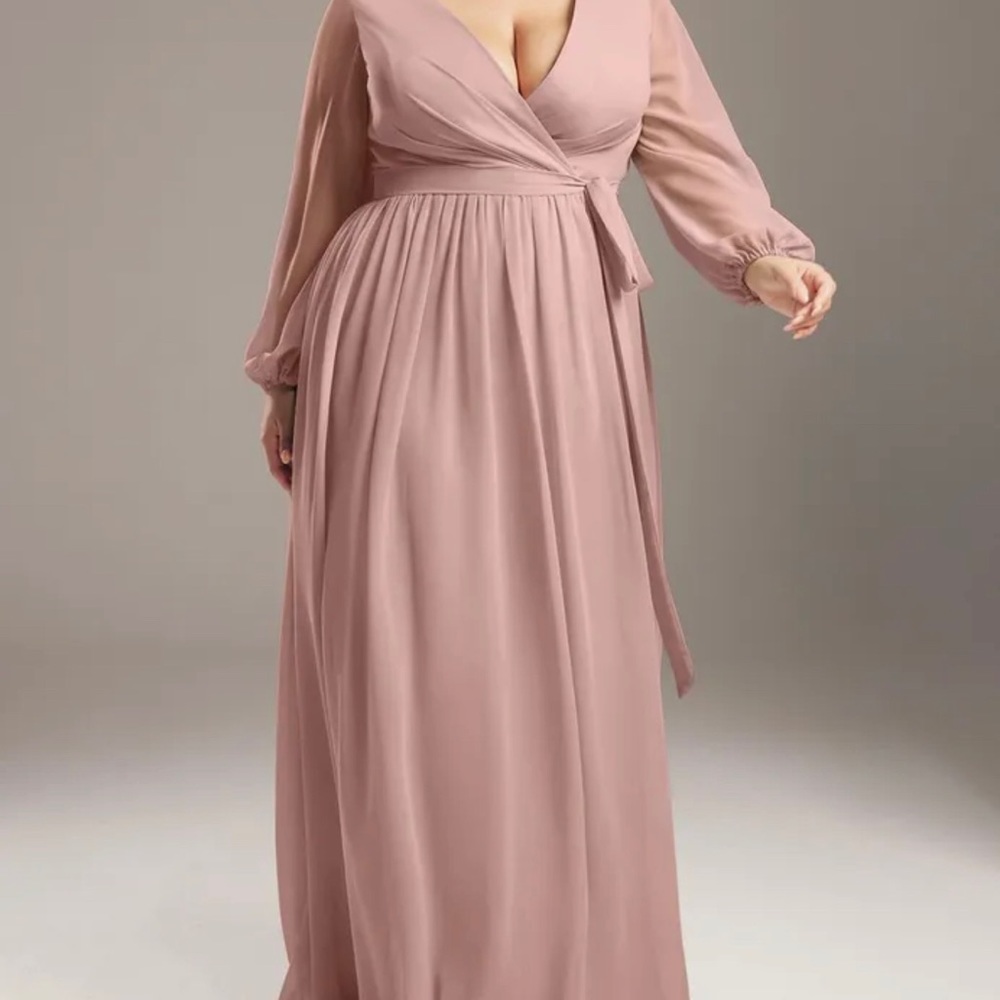 Dusty Rose Pesant Dress Davids Bridal Size 12